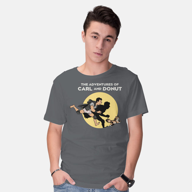 The Adventures Of Carl And Donut-Mens-Basic-Tee-NMdesign