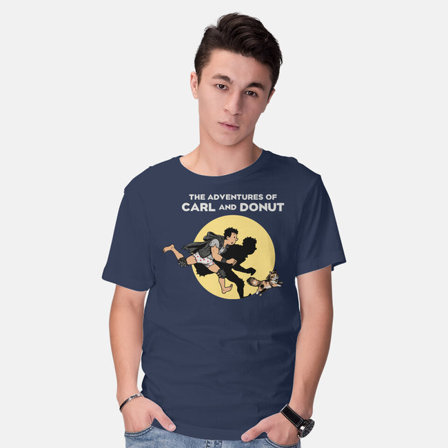 The Adventures Of Carl And Donut-Mens-Basic-Tee-NMdesign