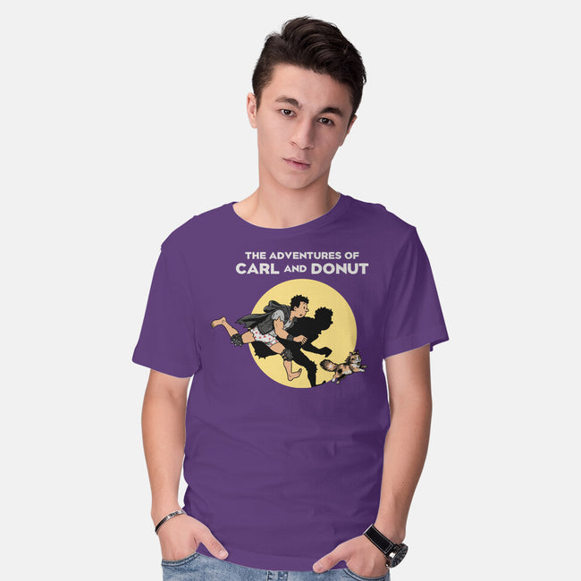 The Adventures Of Carl And Donut-Mens-Basic-Tee-NMdesign