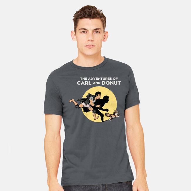The Adventures Of Carl And Donut-Mens-Heavyweight-Tee-NMdesign