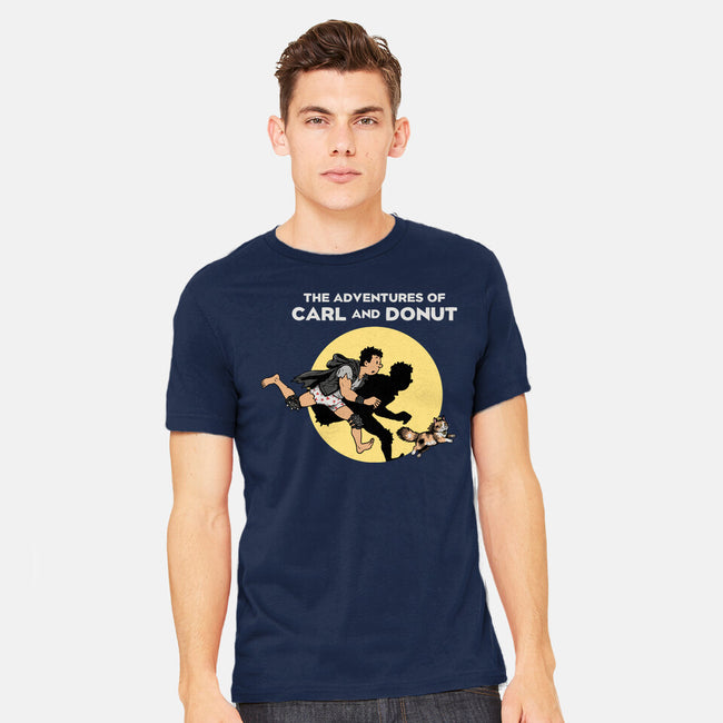 The Adventures Of Carl And Donut-Mens-Heavyweight-Tee-NMdesign