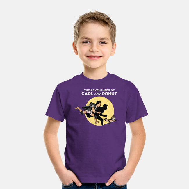 The Adventures Of Carl And Donut-Youth-Basic-Tee-NMdesign