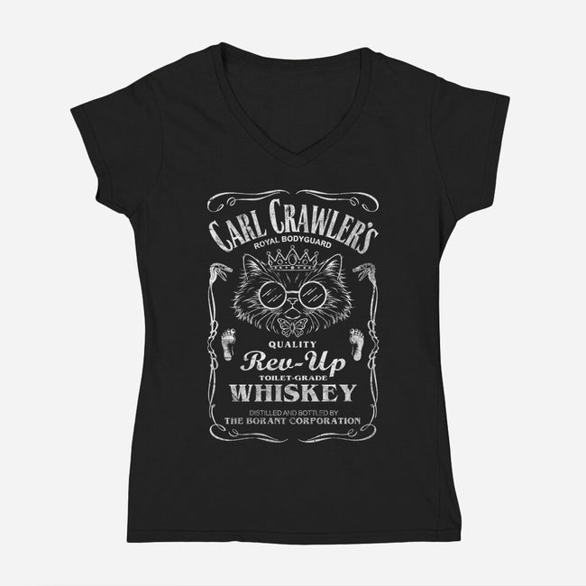 Carl Crawler’s Whiskey-Womens-V-Neck-Tee-NMdesign