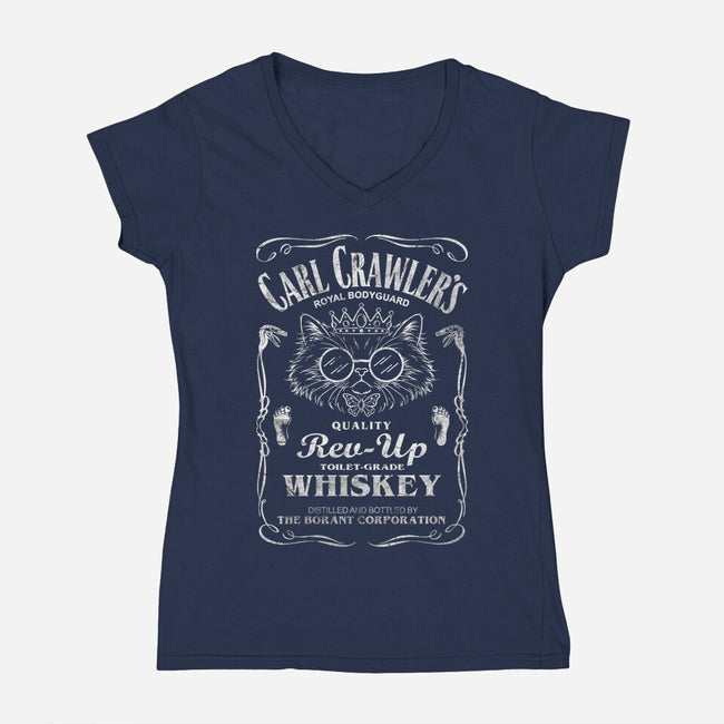 Carl Crawler’s Whiskey-Womens-V-Neck-Tee-NMdesign