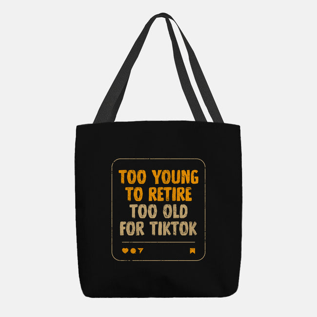 Too Old For TikTok-None-Basic Tote-Bag-koalastudio