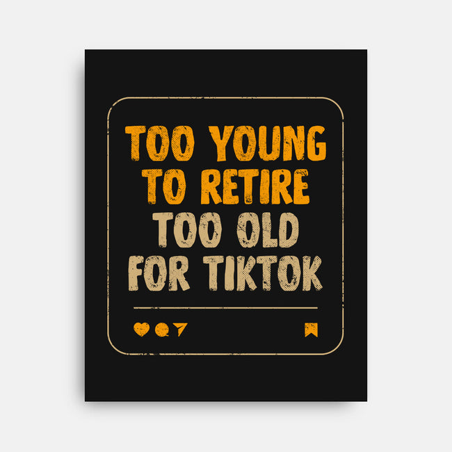Too Old For TikTok-None-Stretched-Canvas-koalastudio
