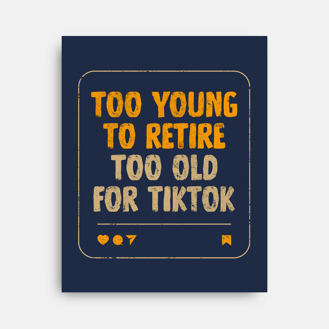 Too Old For TikTok-None-Stretched-Canvas-koalastudio