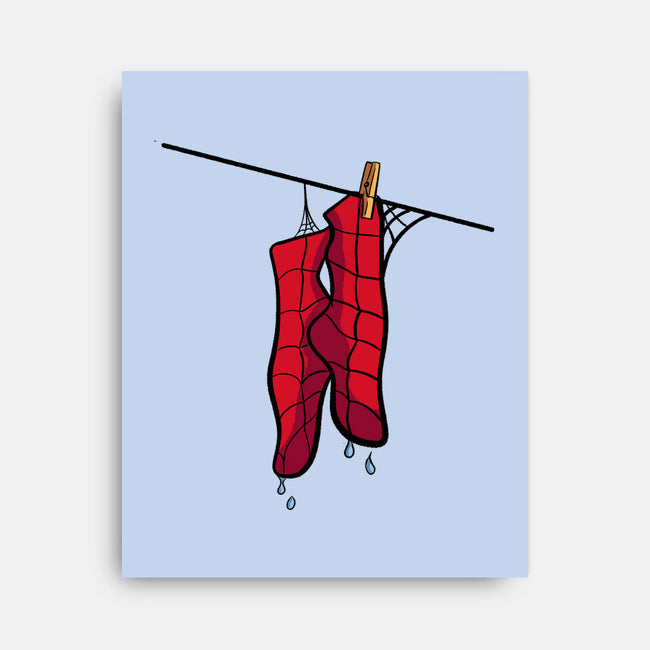 Spider Laundry Day-None-Stretched-Canvas-nickzzarto