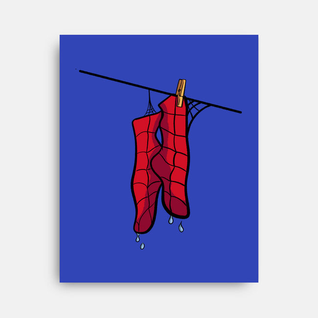 Spider Laundry Day-None-Stretched-Canvas-nickzzarto