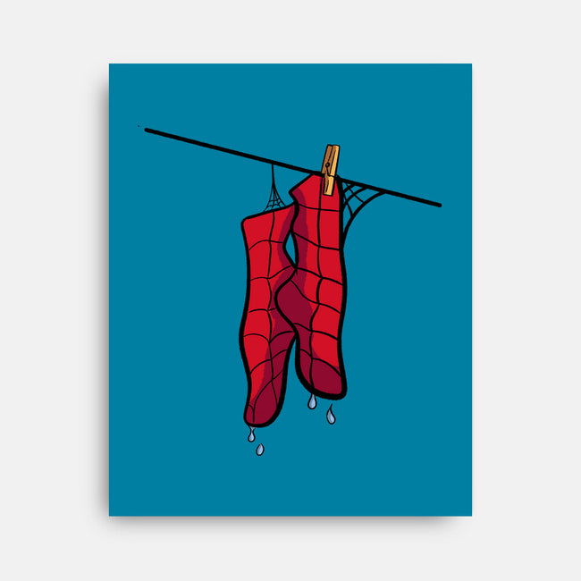 Spider Laundry Day-None-Stretched-Canvas-nickzzarto
