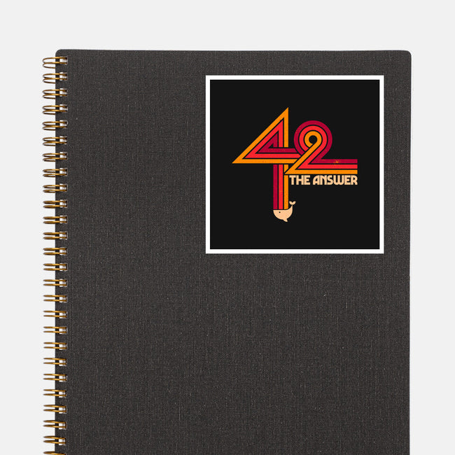 42 Is The Ultimate Answer-None-Glossy-Sticker-sachpica