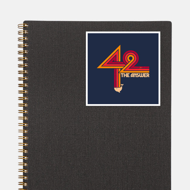 42 Is The Ultimate Answer-None-Glossy-Sticker-sachpica