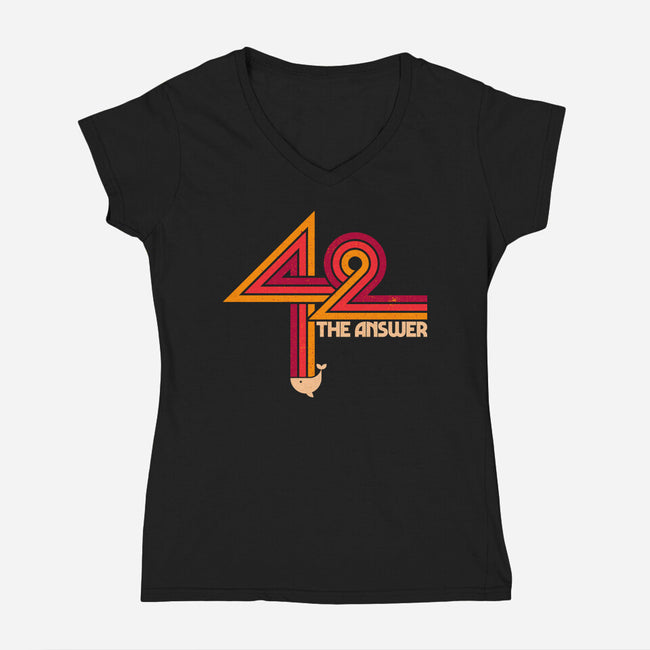 42 Is The Ultimate Answer-Womens-V-Neck-Tee-sachpica