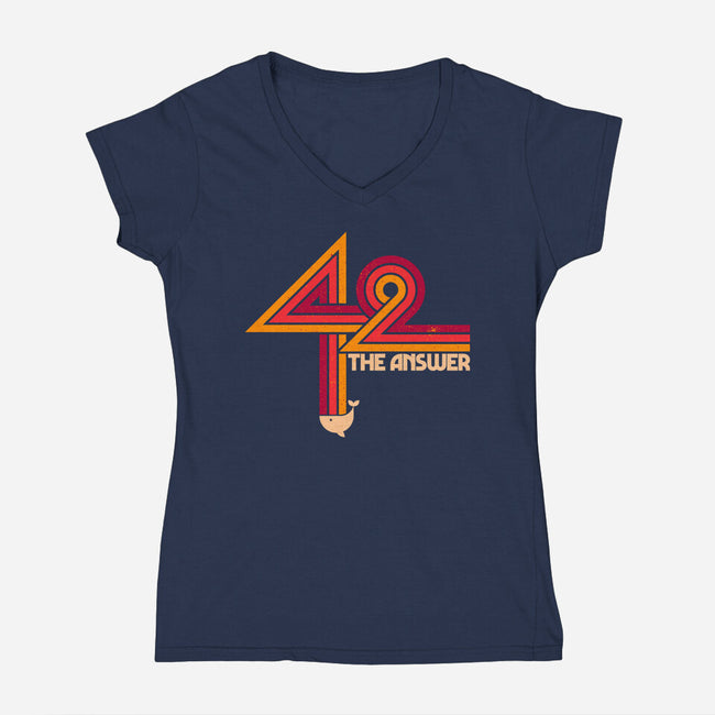 42 Is The Ultimate Answer-Womens-V-Neck-Tee-sachpica