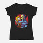 Why You Little Adam-Womens-V-Neck-Tee-Barbadifuoco