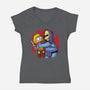 Why You Little Adam-Womens-V-Neck-Tee-Barbadifuoco