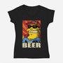 Duffman Beer-Womens-V-Neck-Tee-Barbadifuoco