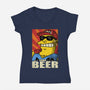 Duffman Beer-Womens-V-Neck-Tee-Barbadifuoco