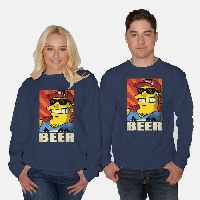 Duffman Beer-Unisex-Crew Neck-Sweatshirt-Barbadifuoco