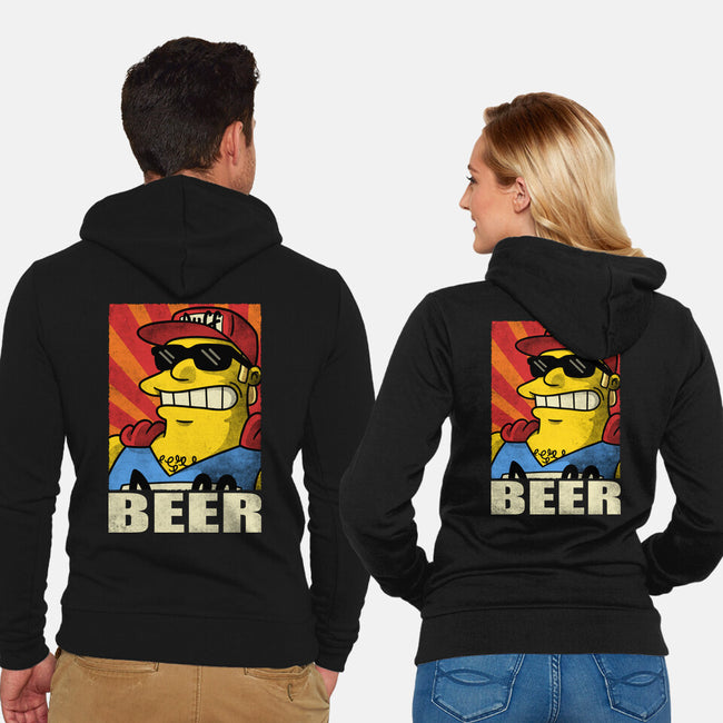 Duffman Beer-Unisex-Zip-Up-Sweatshirt-Barbadifuoco
