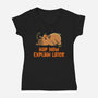 Nap Now Explain Later-Womens-V-Neck-Tee-worlddominationforcats