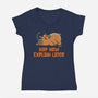 Nap Now Explain Later-Womens-V-Neck-Tee-worlddominationforcats