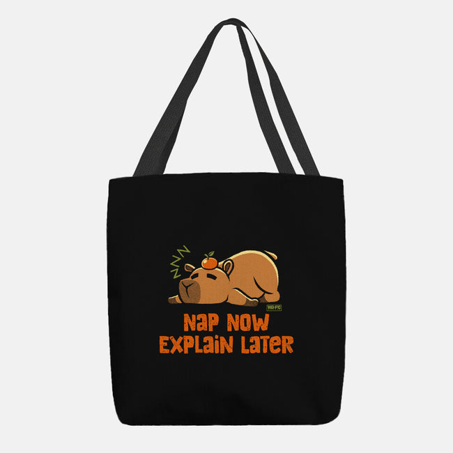 Nap Now Explain Later-None-Basic Tote-Bag-worlddominationforcats