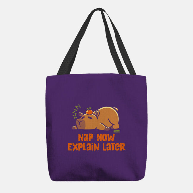 Nap Now Explain Later-None-Basic Tote-Bag-worlddominationforcats