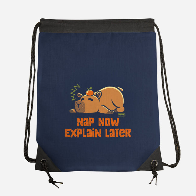 Nap Now Explain Later-None-Drawstring-Bag-worlddominationforcats