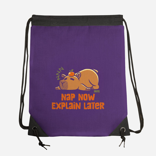 Nap Now Explain Later-None-Drawstring-Bag-worlddominationforcats