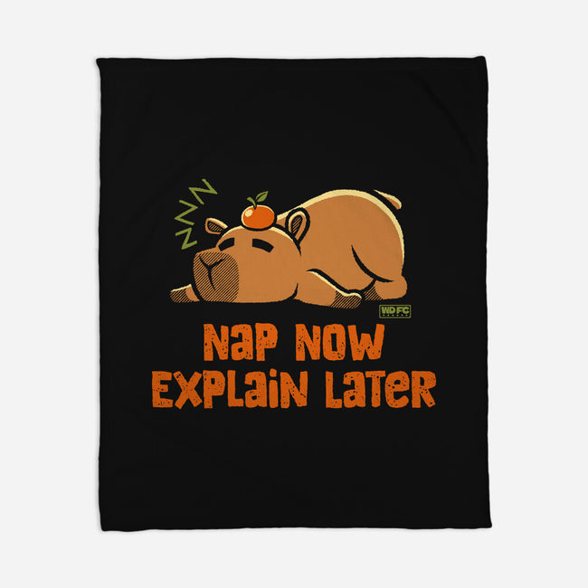 Nap Now Explain Later-None-Fleece-Blanket-worlddominationforcats