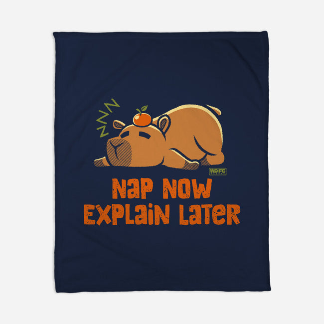 Nap Now Explain Later-None-Fleece-Blanket-worlddominationforcats