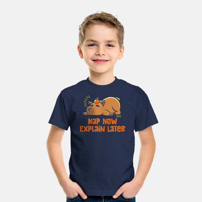 Nap Now Explain Later-Youth-Basic-Tee-worlddominationforcats