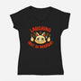 Laughing But In Despair-Womens-V-Neck-Tee-worlddominationforcats