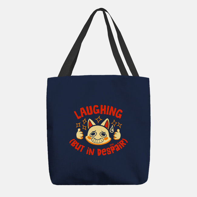 Laughing But In Despair-None-Basic Tote-Bag-worlddominationforcats