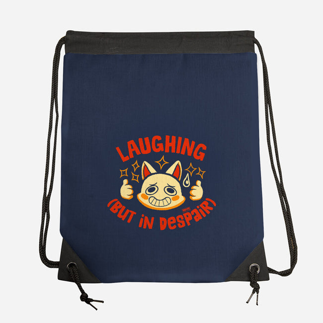 Laughing But In Despair-None-Drawstring-Bag-worlddominationforcats