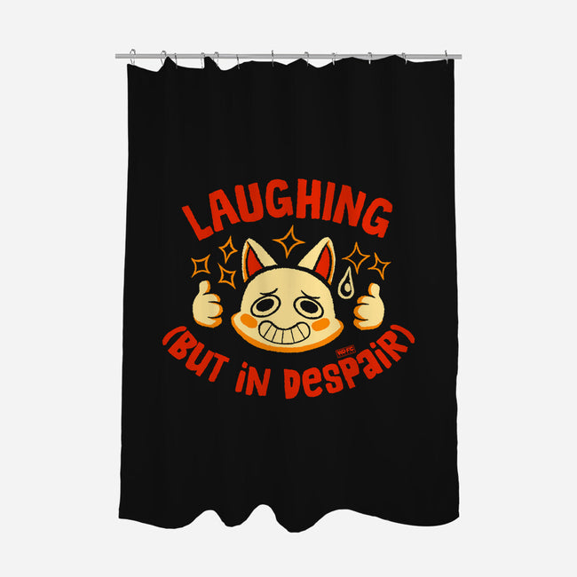 Laughing But In Despair-None-Polyester-Shower Curtain-worlddominationforcats