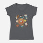 Kawaii Japanese Cat Collection-Womens-V-Neck-Tee-Freecheese