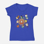 Kawaii Japanese Cat Collection-Womens-V-Neck-Tee-Freecheese