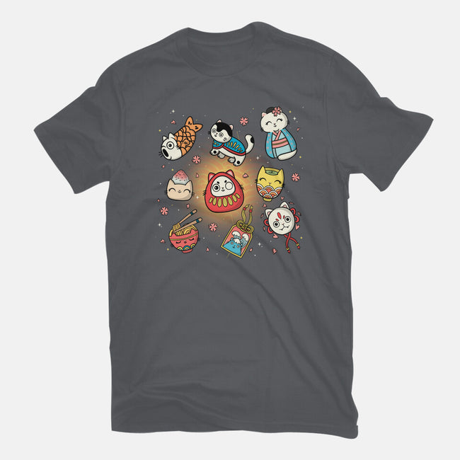 Kawaii Japanese Cat Collection-Womens-Basic-Tee-Freecheese