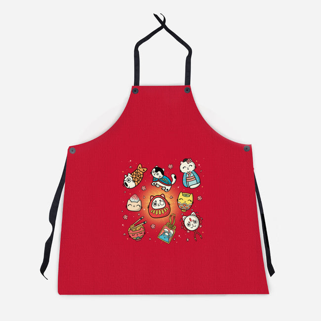 Kawaii Japanese Cat Collection-Unisex-Kitchen-Apron-Freecheese