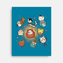 Kawaii Japanese Cat Collection-None-Stretched-Canvas-Freecheese