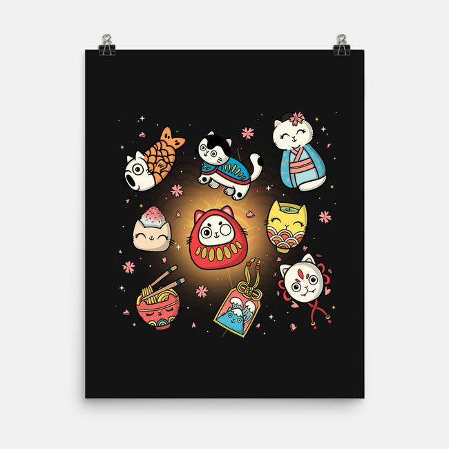 Kawaii Japanese Cat Collection-None-Matte-Poster-Freecheese