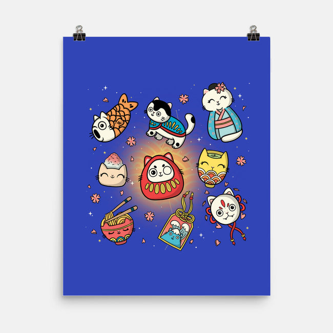 Kawaii Japanese Cat Collection-None-Matte-Poster-Freecheese