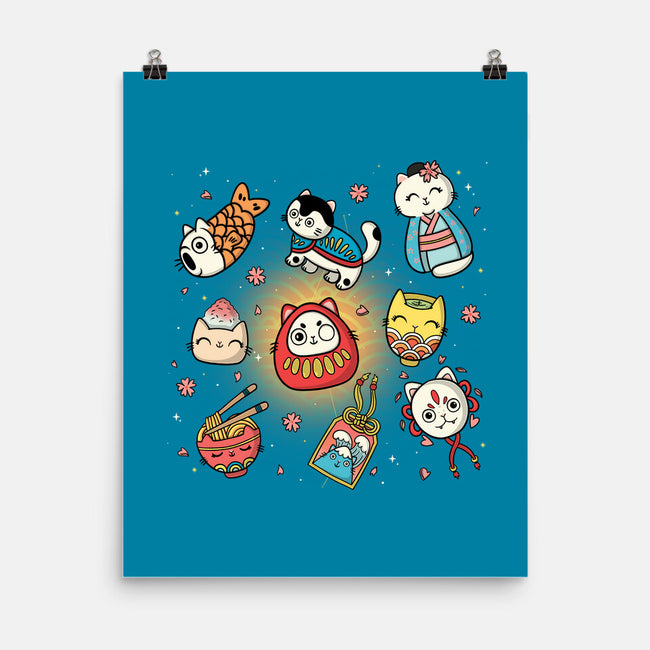 Kawaii Japanese Cat Collection-None-Matte-Poster-Freecheese