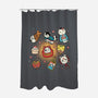 Kawaii Japanese Cat Collection-None-Polyester-Shower Curtain-Freecheese