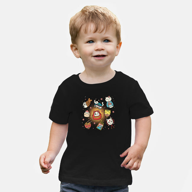 Kawaii Japanese Cat Collection-Baby-Basic-Tee-Freecheese