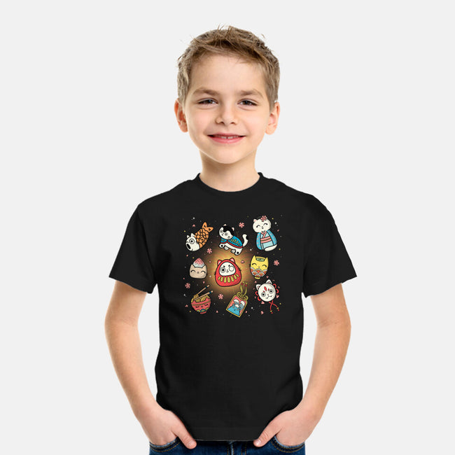 Kawaii Japanese Cat Collection-Youth-Basic-Tee-Freecheese