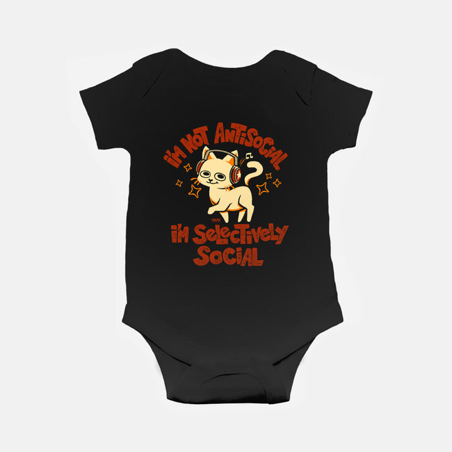 Just Selectively Social-Baby-Basic-Onesie-worlddominationforcats