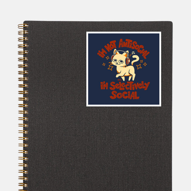 Just Selectively Social-None-Glossy-Sticker-worlddominationforcats